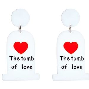 New "The Tomb of Love" Acrylic Drop Earrings